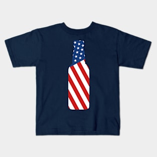 4th Of July Independence Day Beer Bottle USA Flag T-Shirt Kids T-Shirt